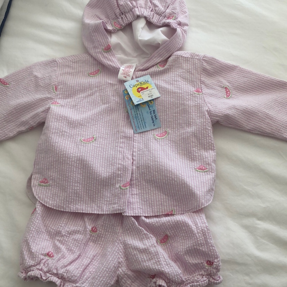 Seersucker jacket and bloomer shorts